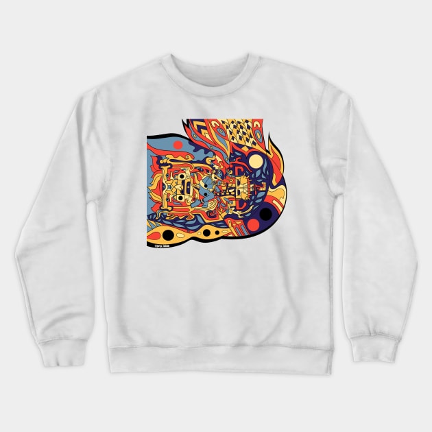 The mayan astronaut ecopop Crewneck Sweatshirt by jorge_lebeau